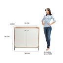 Ver imagem 5 de Aparador Buffet para Sala de Jantar 92cm 2 Portas Pés em Aço Carbono Linus Marrom/Itapuã