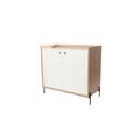 Ver imagem 3 de Aparador Buffet para Sala de Jantar 92cm 2 Portas Pés em Aço Carbono Linus Marrom/Itapuã