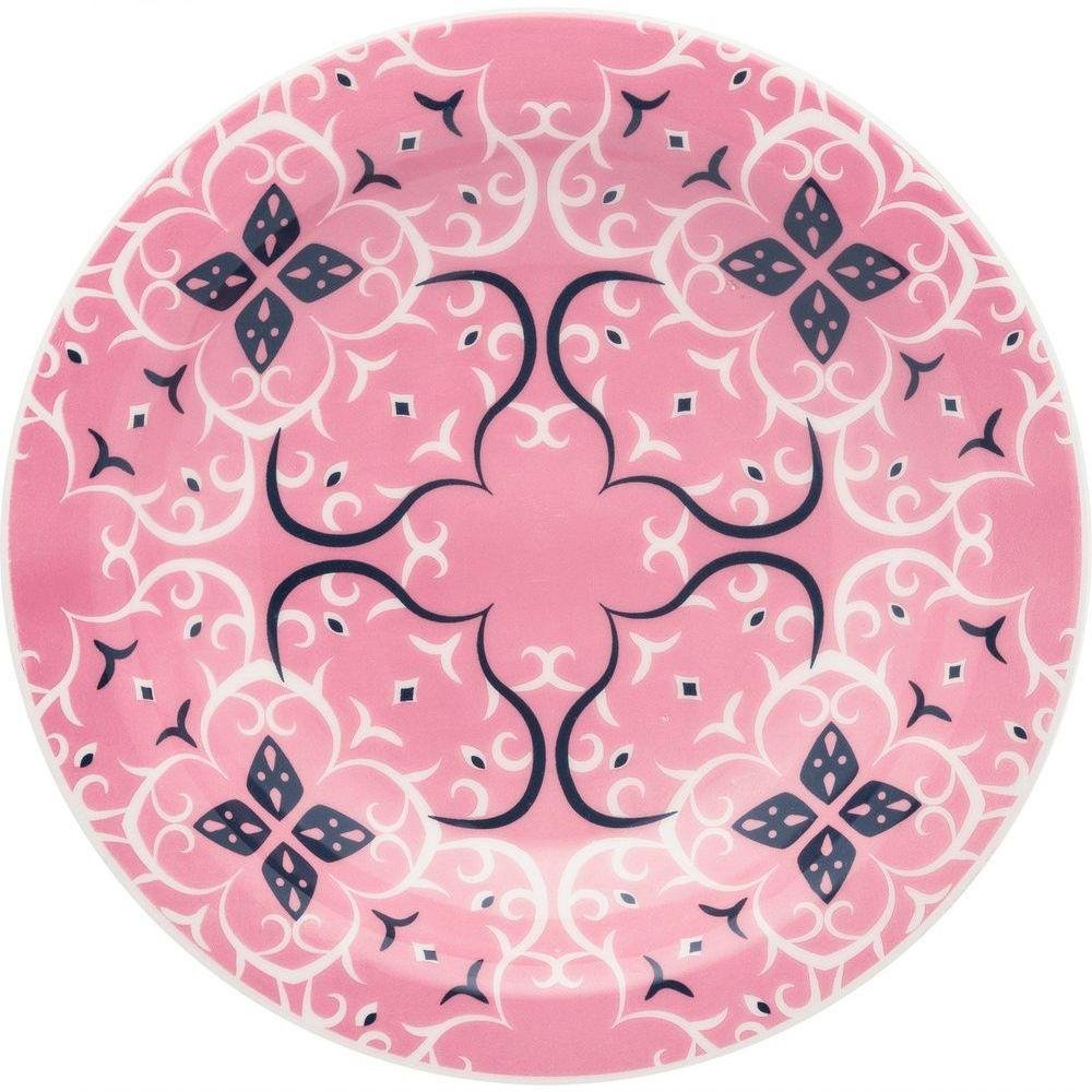 Kit 12 Pratos Fundos Floreal Hana Oxford® Cerâmica 23 Cm - 1