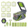 Conjunto Cortador Ralador Manual Multifuncional Cozinha 16 Pecas Cinza Verde - 1