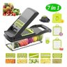 Conjunto Cortador Ralador Manual Multifuncional Cozinha 16 Pecas Cinza Verde - 2