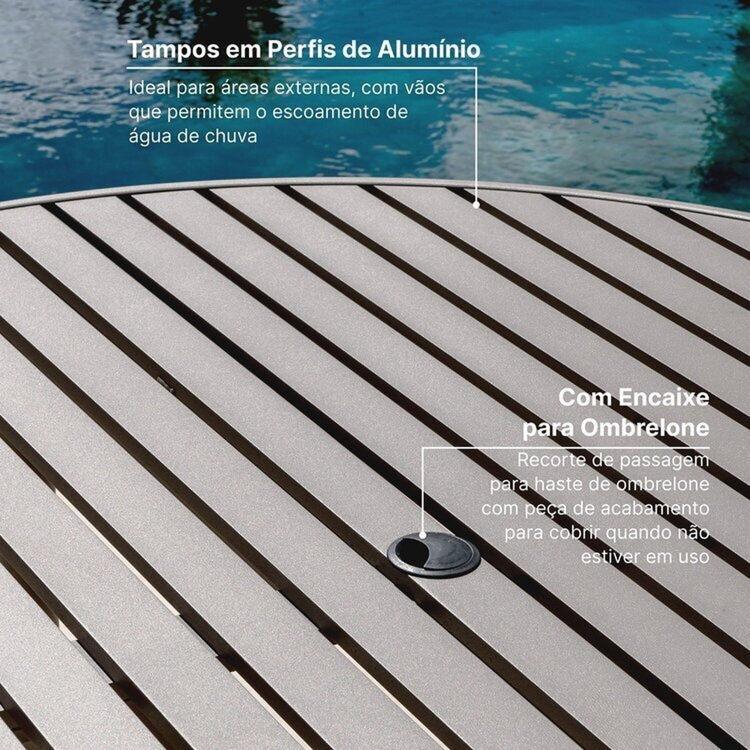 Conjunto Jardim e Varanda 1 Mesa Redonda 130cm 4 Cadeiras sem Braços Refúgio Cabecasa Madeiramadeira - 6