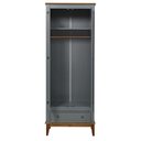 Ver imagem 2 de Armario Malibu 2 Portas e 1 Gaveta Cor Cinza com Amendoa 204 Cm - 63542
