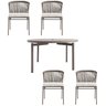 Conjunto Jardim e Varanda 1 Mesa Redonda 4 Cadeiras sem Braços Refúgio CabeCasa MadeiraOriginals - 9