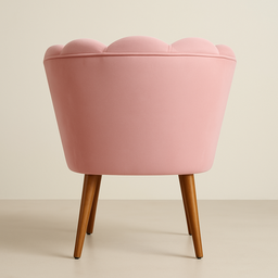 Cadeira Poltrona Pétala Sala Estar Penteadeira e Salão:rosa - 2
