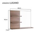 Ver imagem 3 de Armário Para Banheiro Lugano Carvalho 60 x 45cm