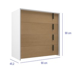 Cômoda 4 Gavetas 90 Cm Largura Melissa - 4
