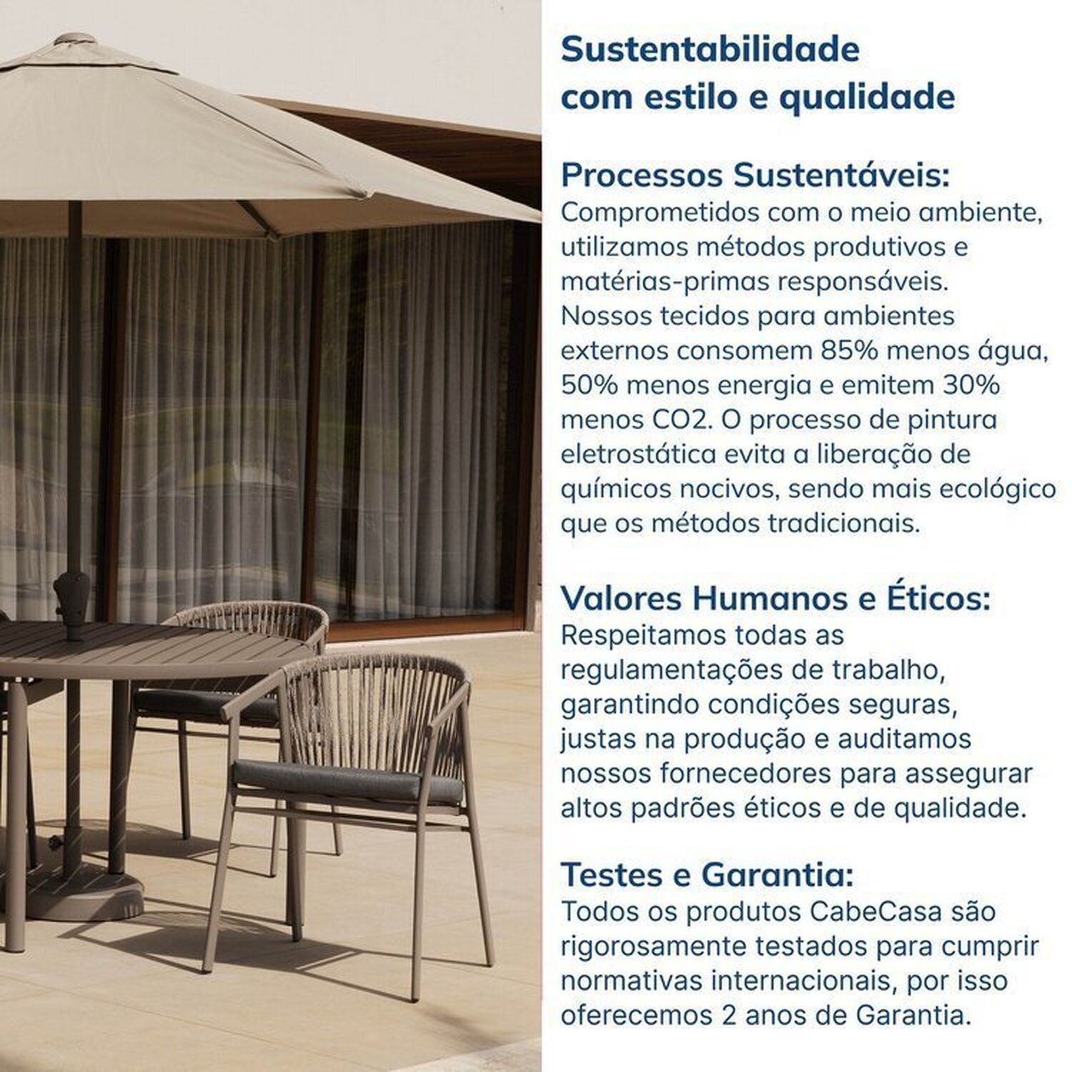 Conjunto Jardim 1 Mesa Ø130cm 4 Cadeiras com Braços 1 Ombrelone Refúgio Cabecasa Madeiramadeira - 14