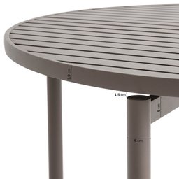 Conjunto Jardim 1 Mesa Ø130cm 4 Cadeiras com Braços 1 Ombrelone Refúgio Cabecasa Madeiramadeira - 3