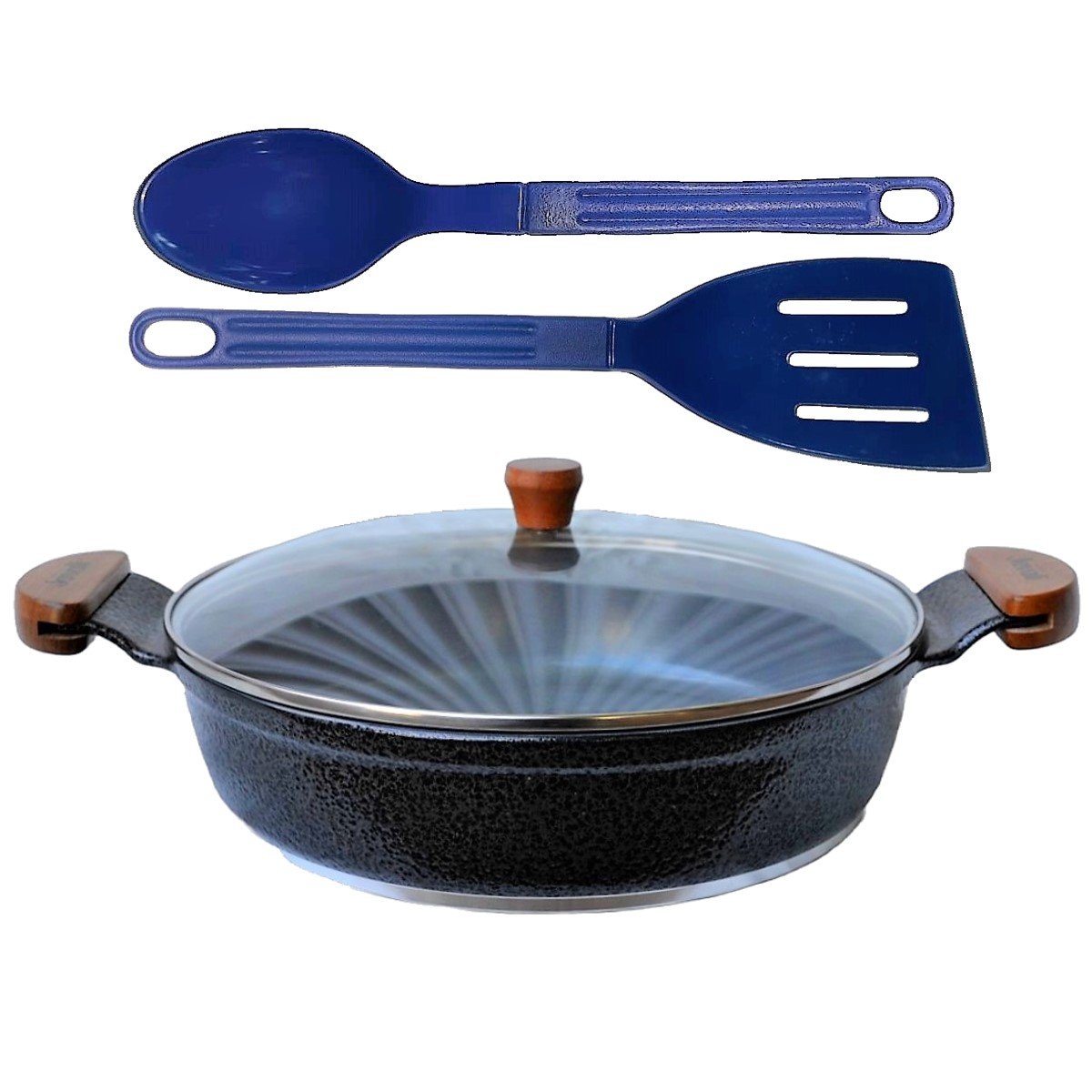 Frigideira Preto Craq Antiaderente Cerâmica Talher 01 AM30cm - 1