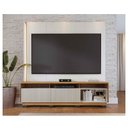 Ver imagem 2 de Estante Home Theater Ambiente Jordão com Pés Off White Freijó - Colibri