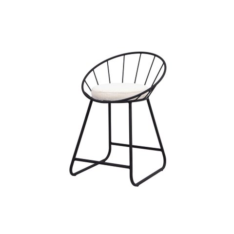 Banqueta Área Gourmet Cozinha Churrasqueira Sunset Baixa Preto/Off White