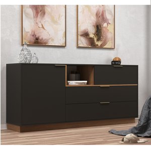 Cômoda 140 Cm 3 Gavetas 1 Porta