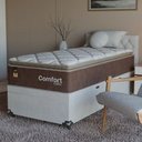 Ver imagem 7 de Cama Box Baú Solteiro + Colchão Comfort Class Pillow Top Marrom/suede Branco