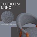 Ver imagem 7 de Kit 6 Poltronas Sala de Estar Lithi Revestida em Linho Cinza-Escuro Design Versátil e Sofisticado