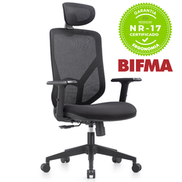 Cadeira Escritório Presidente NR17 Tela Mesh Alpha - 9