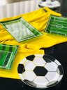 Ver imagem 3 de Petisqueira de Vidro Campo de Futebol Brasil Copa do Mundo Prato para Petiscos Mesa Posta