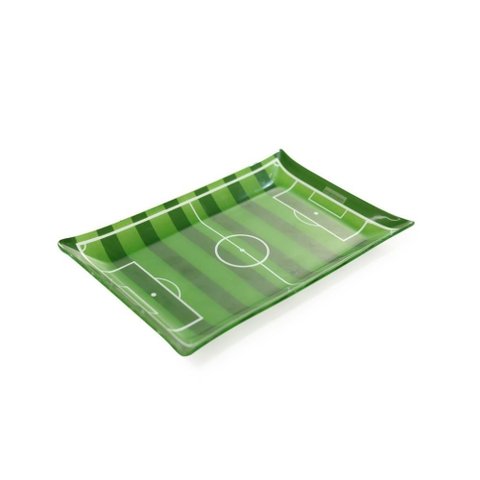 Petisqueira de Vidro Campo de Futebol Brasil Copa do Mundo Prato para Petiscos Mesa Posta