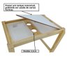 Mesa Sensorial Atividades Montessoriana com Tampo Pés Fixo Madeira Pinus + Bandejas - 2