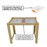 Mesa Sensorial Atividades Montessoriana com Tampo Pés Fixo Madeira Pinus + Bandejas - 5