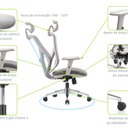 Ver imagem 6 de Cadeira Escritório Presidente NR17 Tela Mesh Alpha