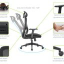 Ver imagem 5 de Cadeira Escritório Presidente NR17 Ergonômica Tela Mesh Kappa