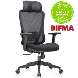 Cadeira Escritório Presidente NR17 Ergonômica Tela Mesh Kappa - 10