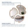 Conjunto 3 Espelhos Orgânicos Moldura em MDF Textura Pietra Miraggio - 7