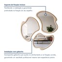 Ver imagem 7 de Conjunto 3 Espelhos Orgânicos Moldura em MDF Textura Pietra Miraggio
