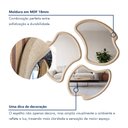 Ver imagem 5 de Conjunto 3 Espelhos Orgânicos Moldura em MDF Textura Pietra Miraggio