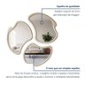 Conjunto 3 Espelhos Orgânicos Moldura em Mdf Pietra Miraggio - 3