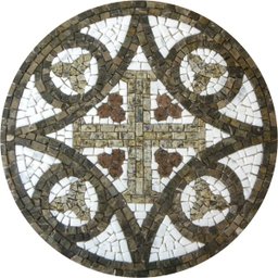 Mosaico Religioso Bizantino Cruz Bizantina 90cm - 1