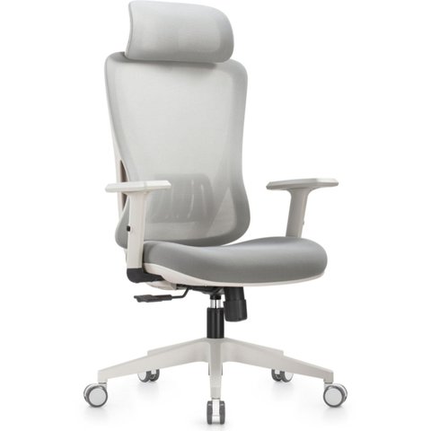 Cadeira Escritório Presidente NR17 Ergonômica Tela Mesh Sigma Cinza