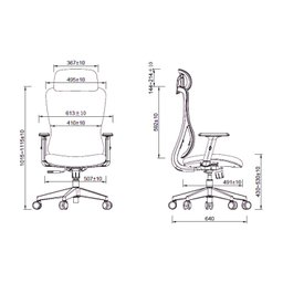 Cadeira Escritório Presidente NR17 Ergonômica Tela Mesh Sigma - 5