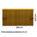 Ver imagem 3 de Cabeceira Ripada Ripa Autentica com Led 140/160 Nobre Naturale - Gelius