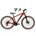 Ver imagem 1 de Bicicleta Aro 29 Ksw Xlt Alumínio 24v Câmbios Shimano Garfo Suspensão Pneu Faixa Bege Vermelho 19