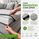 Ver imagem 2 de Sofá Cama Modular Glow 2 Lugares Retrátil 180cm Grafite