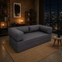 Ver imagem 1 de Sofá Cama Modular Glow 2 Lugares Retrátil 180cm Grafite