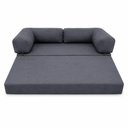 Ver imagem 7 de Sofá Cama Modular Glow 2 Lugares Retrátil 180cm Grafite