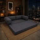 Ver imagem 4 de Sofá Cama Modular Glow 2 Lugares Retrátil 180cm Grafite