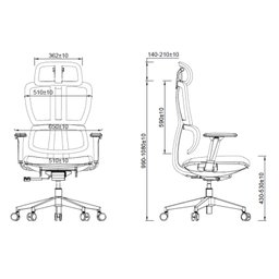 Cadeira de Escritório Presidente NR17 Ergonômica Tela Mesh Beta - 5