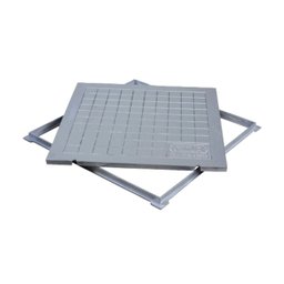 Tampa Tampão Chão Alumínio Fundido Quadrado Simples 70x70cm - 2