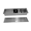 Ver imagem 1 de Canal Úmido Organizador Calha de Cozinha em Aço Inox 304 C/3 Módulos e Tampa - Tubrax