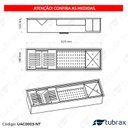 Ver imagem 4 de Canal Úmido Organizador Calha de Cozinha em Aço Inox 304 C/3 Módulos e Tampa - Tubrax
