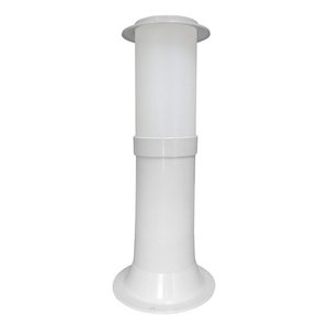 Poste Balizador Luminária Casa Sítio Jardim 35cm Branco