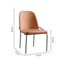 Ver imagem 4 de Conjunto Mesa Cone 108cm e 4 Cadeiras Maya Estofadas Marrom