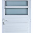 Ver imagem 2 de Porta de Aluminio Basculante Direita Linha Premium:2,10 X 0,80/branco