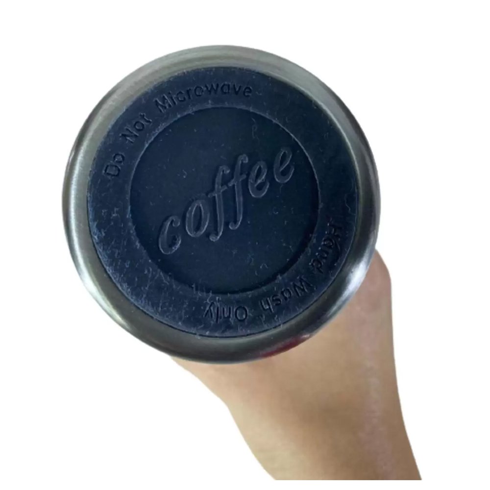 Copo em Aço Inox Térmico Squeeze Tampa com Isolamento a vácuo Café Quente Frio 500ml - Azul - 3