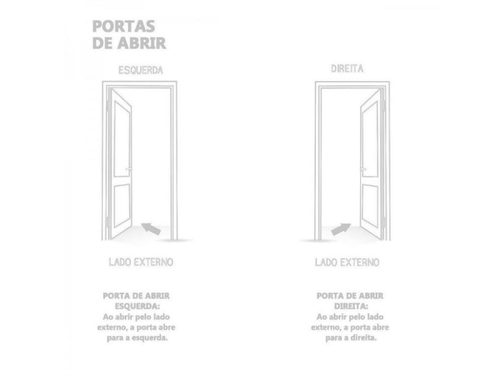 Kit Porta de madeira branco interna c/batente direita - 214x76 - 2
