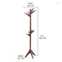 Ver imagem 2 de Cabideiro de Chão em Madeira Maciça Imbuia Rm